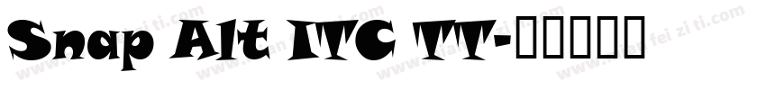 Snap Alt ITC TT字体转换